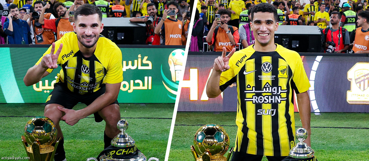 الثنائية تدشن سجل ألقاب 9 اتحاديين