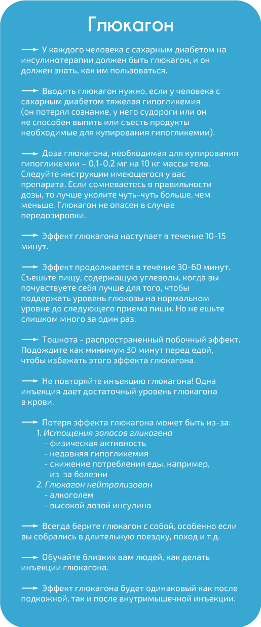 Инъекции глюкагона – зачем, кому и как?Диабет, сахарный диабет, СД1 типа, СД 2 типа, Правило 15.